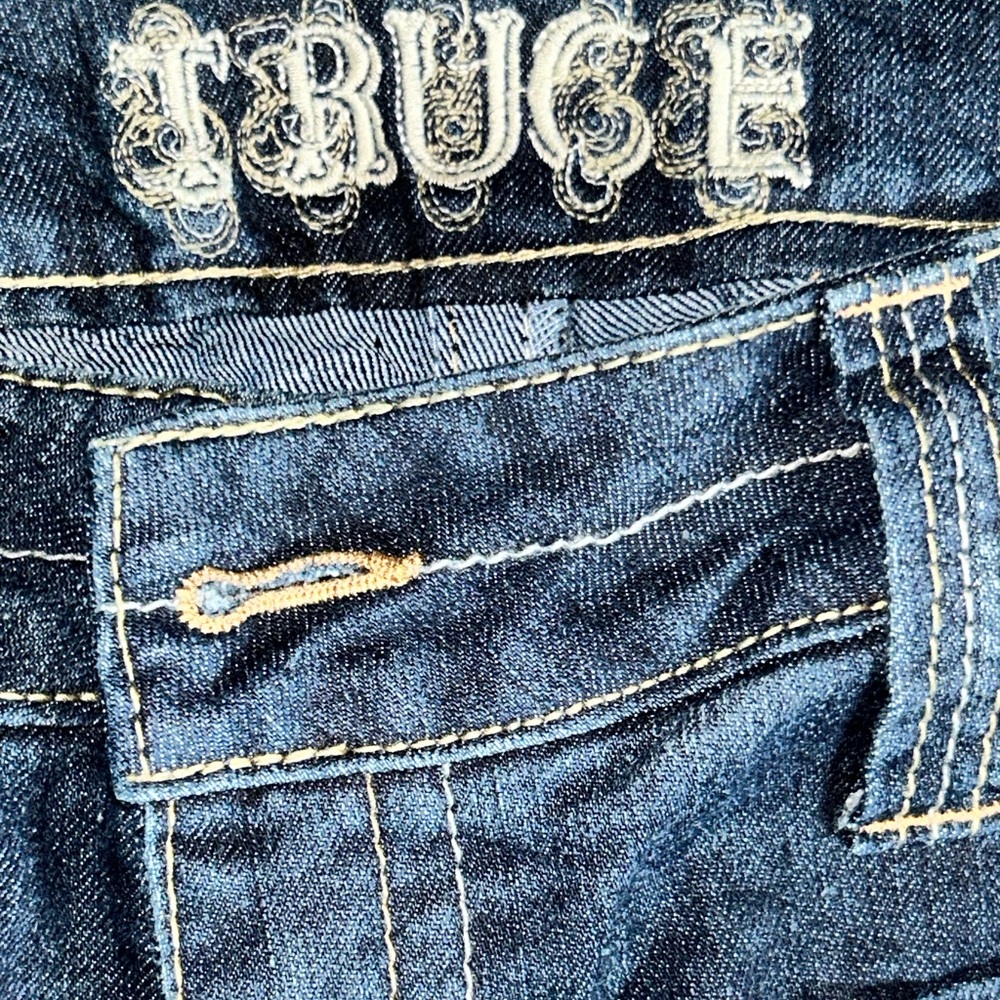 Women's Flare & Wide Leg Jeans - Dark Blue - Picture 4 of 8